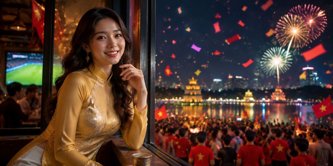 Khung cảnh Hà Nội áo dài minh họa trải nghiệm giải trí tiếng Việt